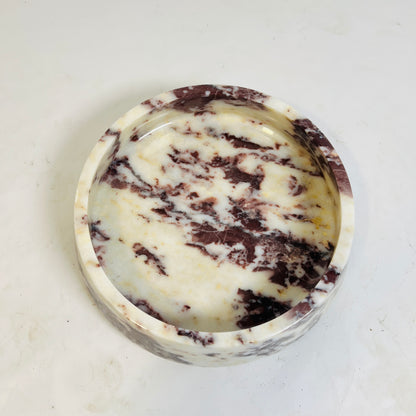 Elysia Marble Bowl - Red & White