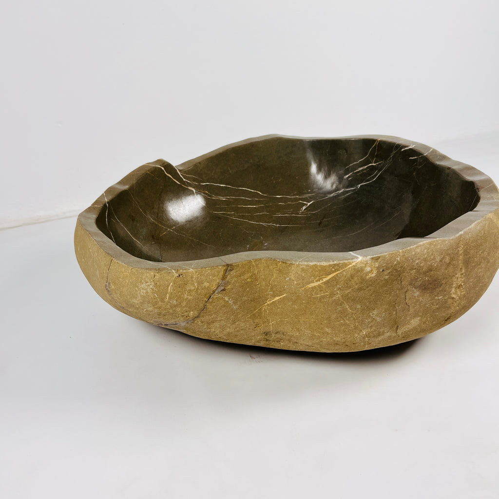 Chocolate Glazed Riverstone Sink