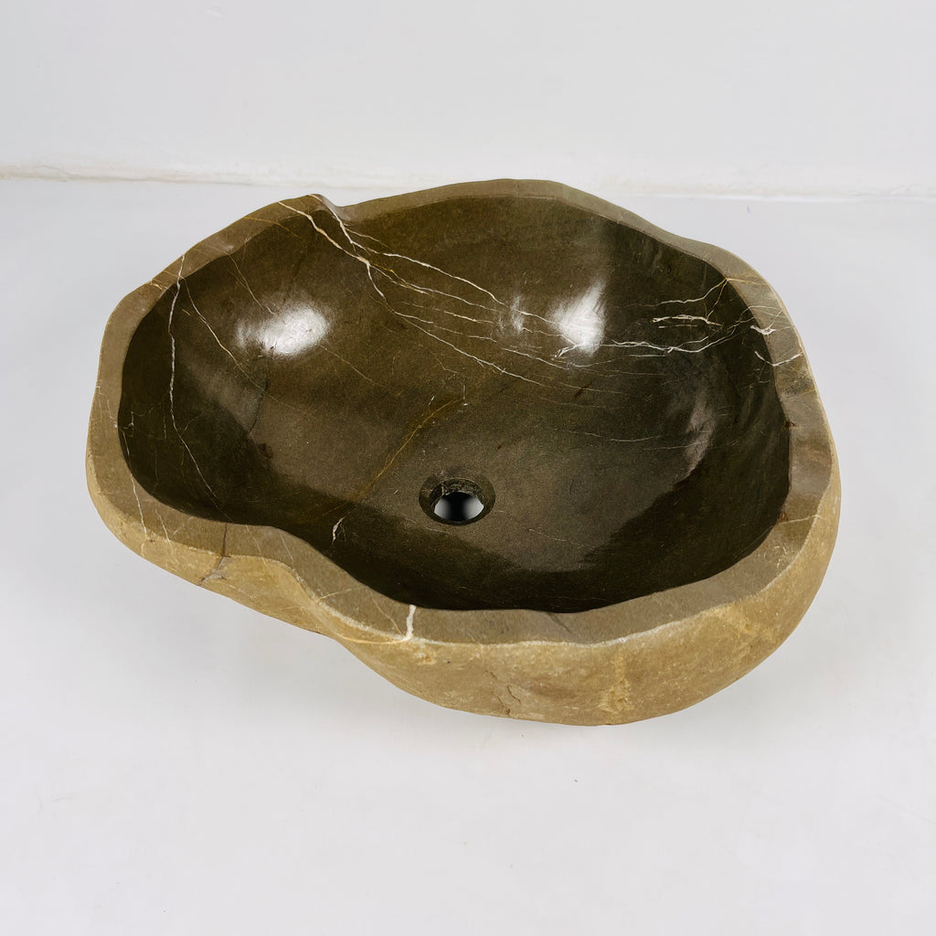 Chocolate Glazed Riverstone Sink