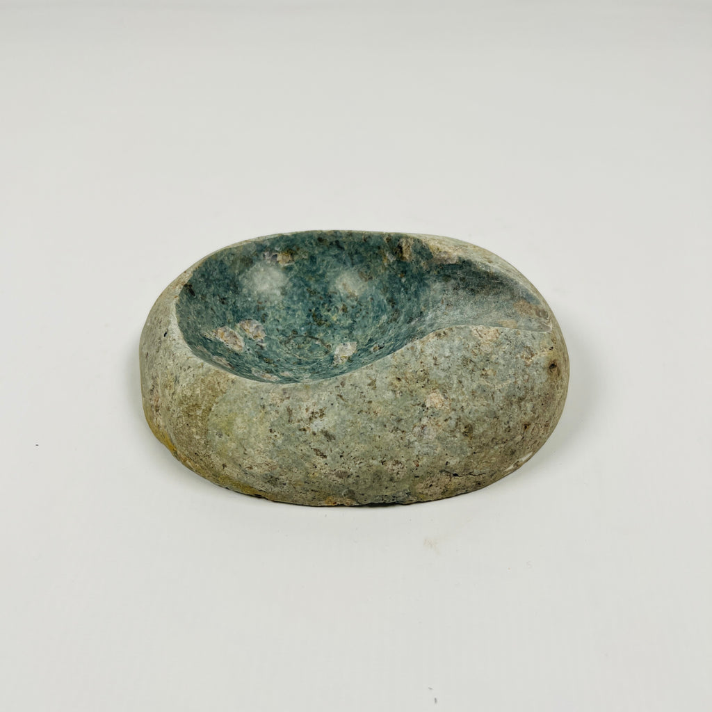 River Stone Emerald Green Tainted Ash Tray