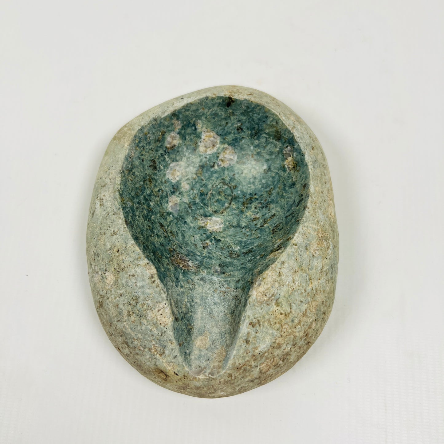 Emerald Green Tainted Ash Tray - River Stone