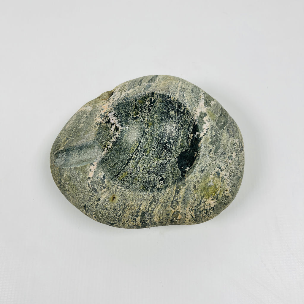 River Stone Streaked Moss Ash Tray