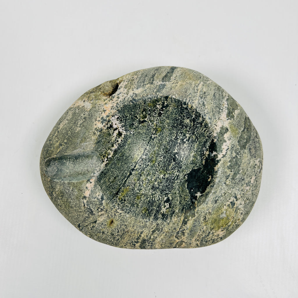 River Stone Streaked Moss Ash Tray