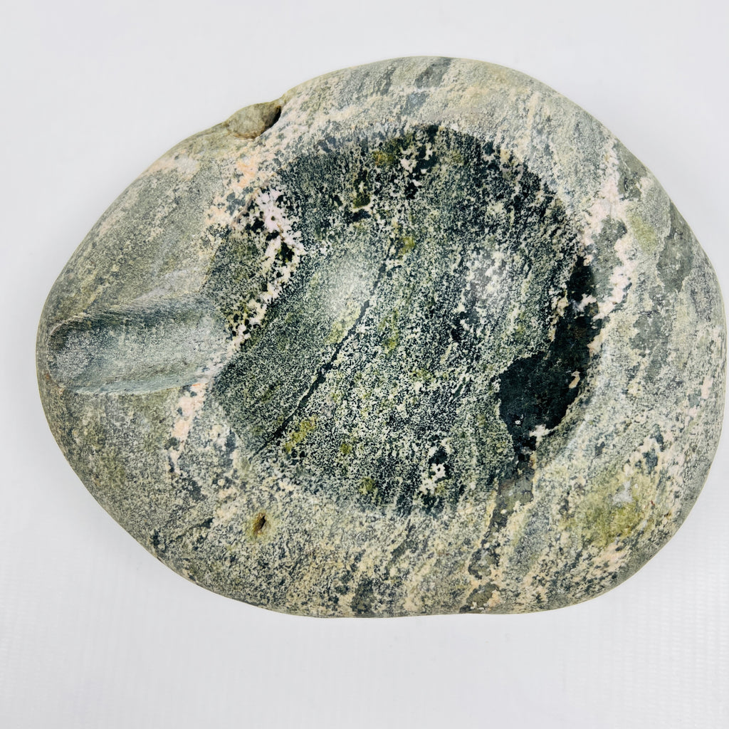 River Stone Streaked Moss Ash Tray