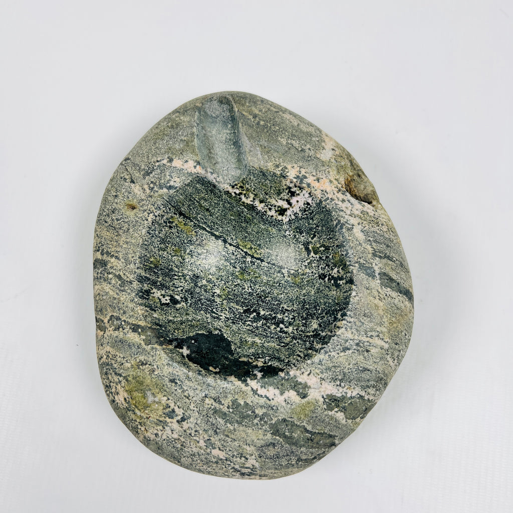 River Stone Streaked Moss Ash Tray