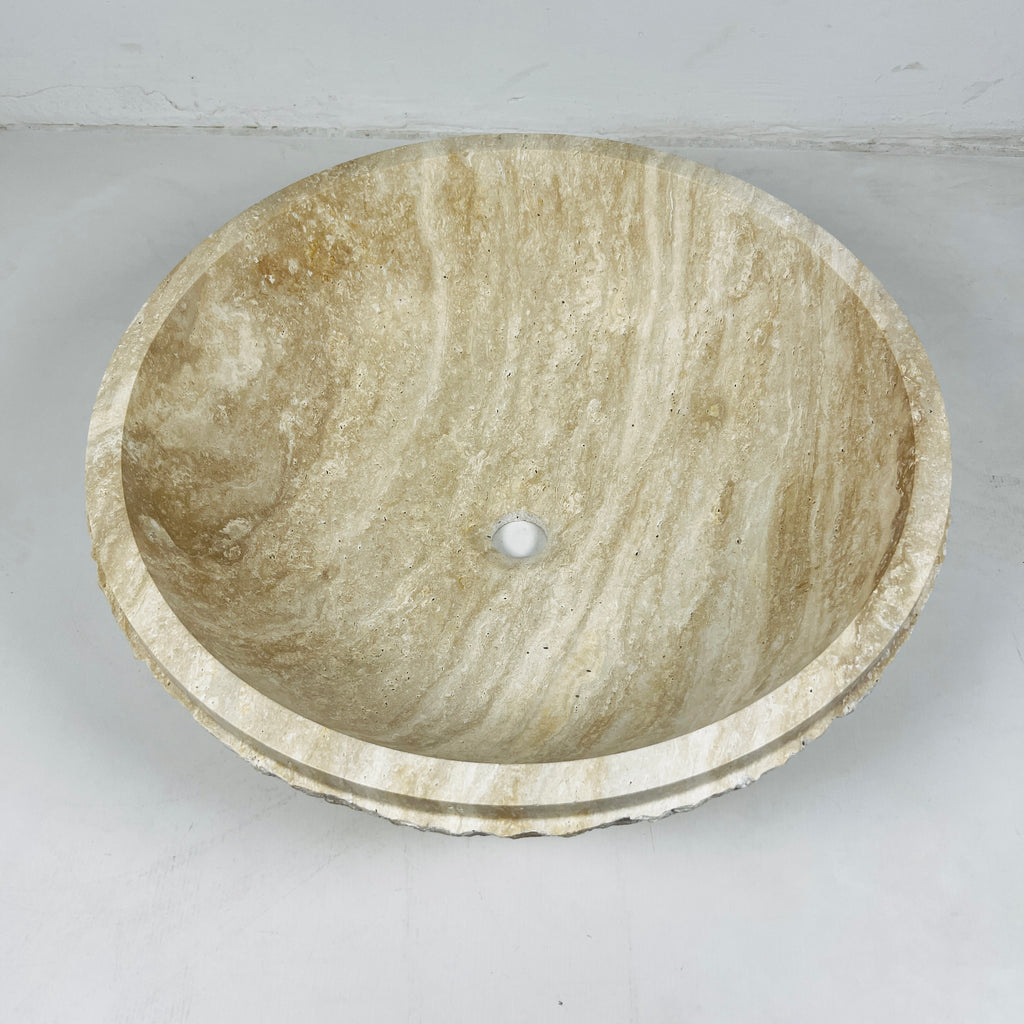 Terracotta Travertine Sink