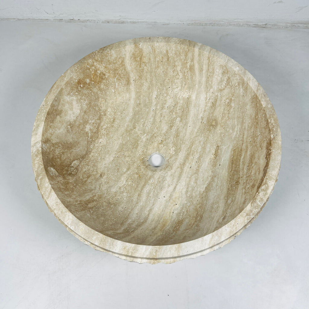 Terracotta Travertine Sink