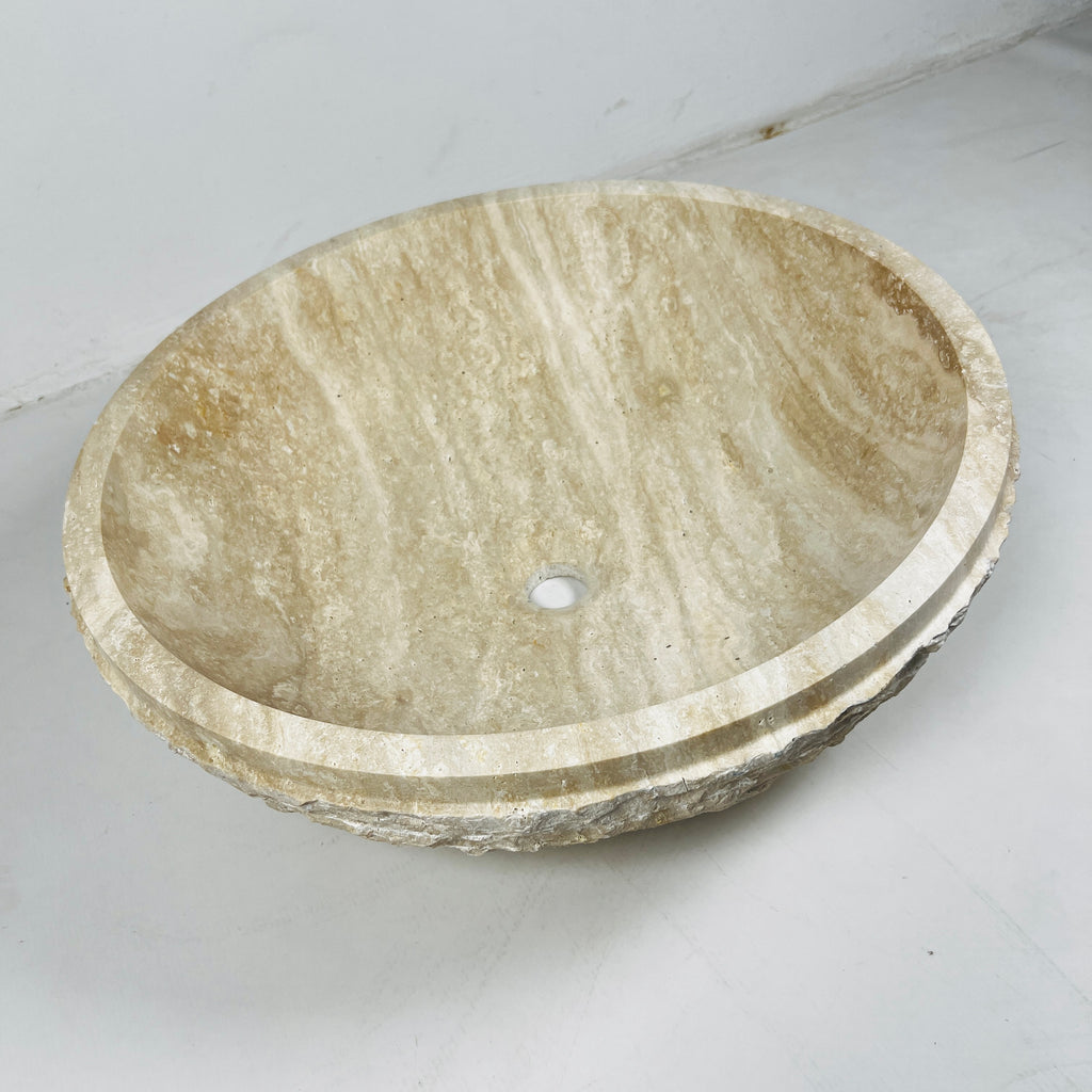 Terracotta Travertine Sink