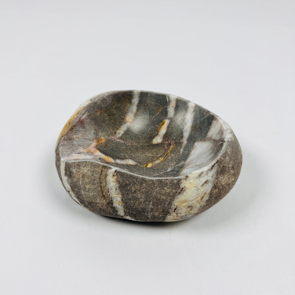 River Stone Grey White Striped Ash Tray