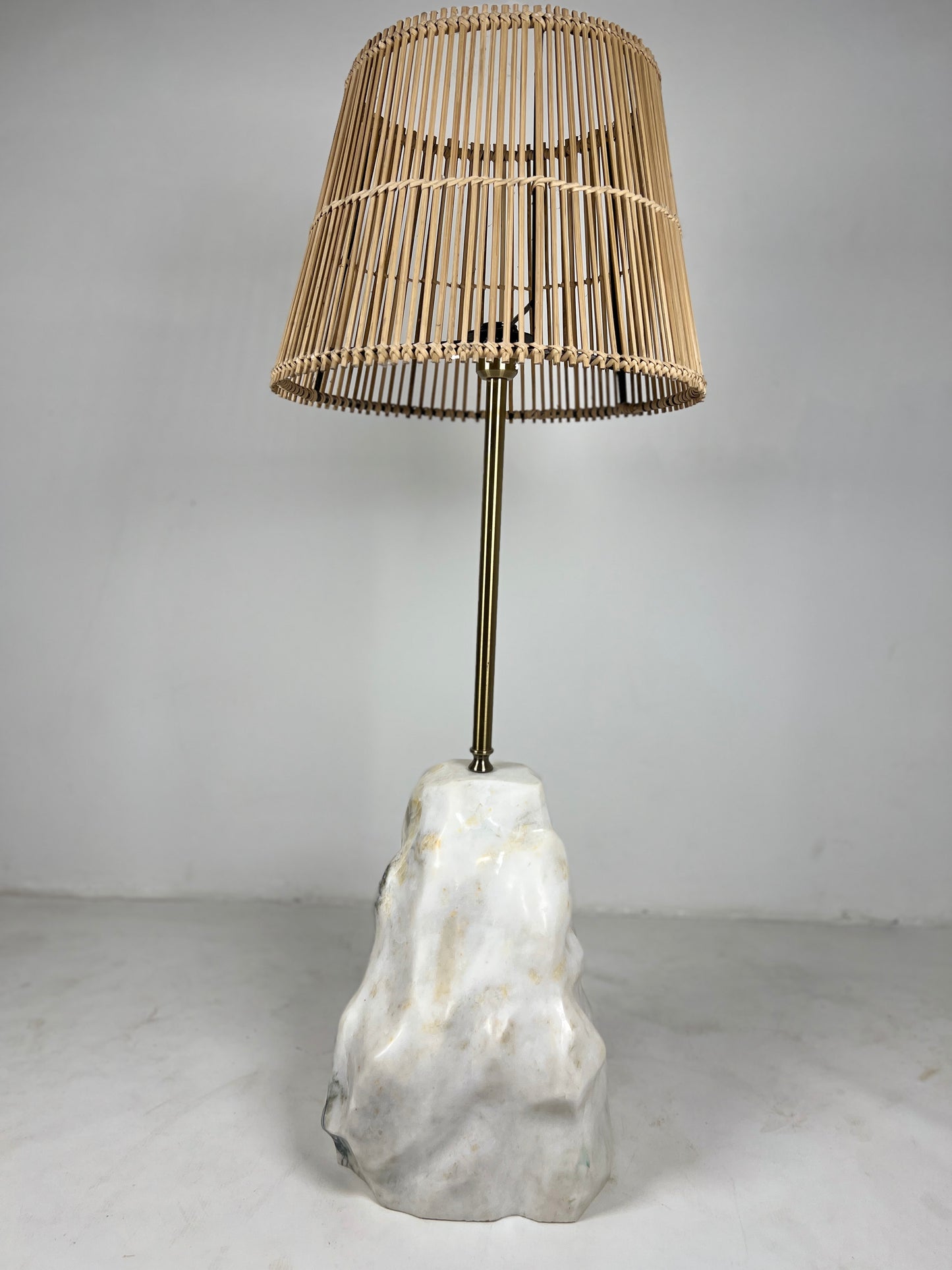 Tall Stone Lamp - Gray Commando
