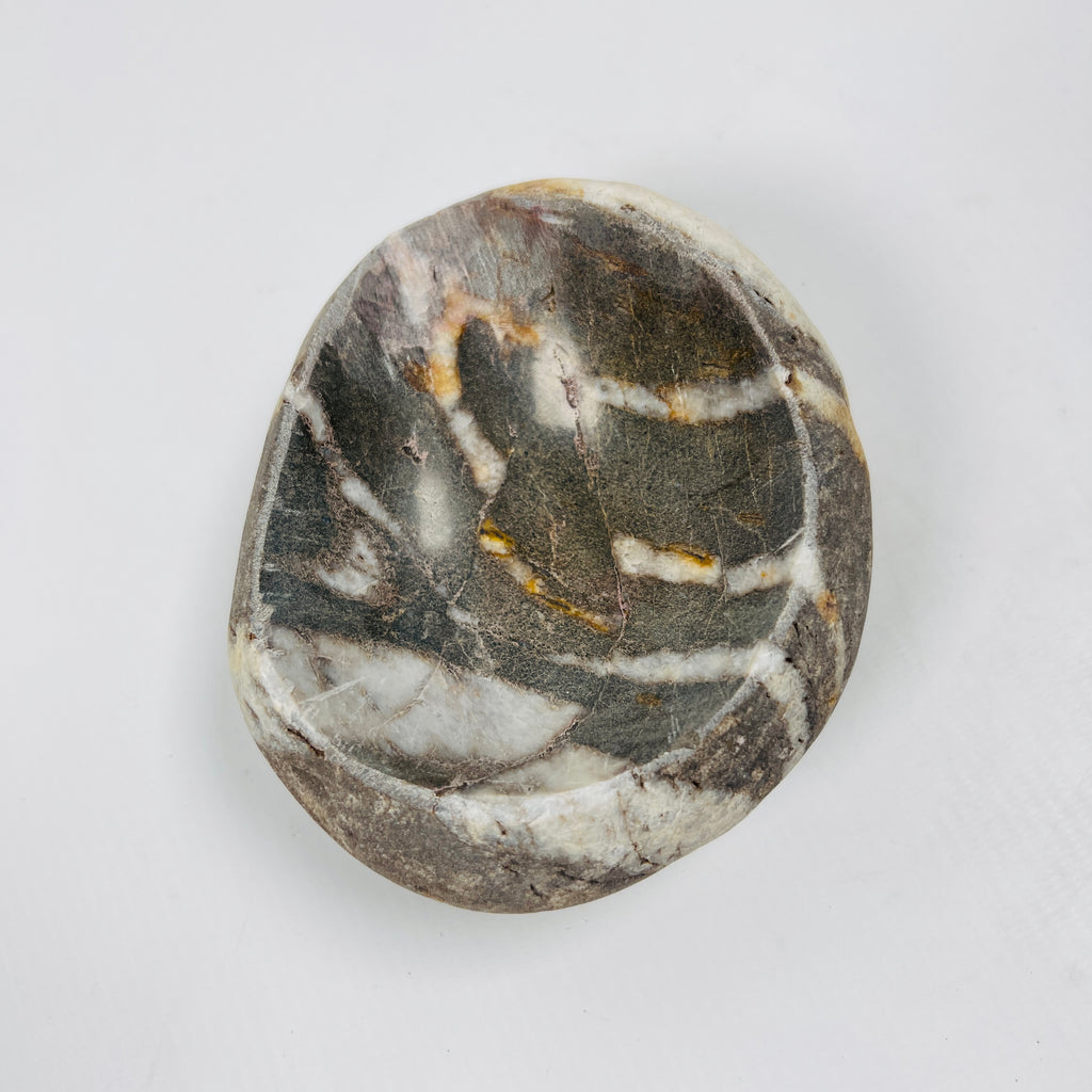 River Stone Grey White Striped Ash Tray