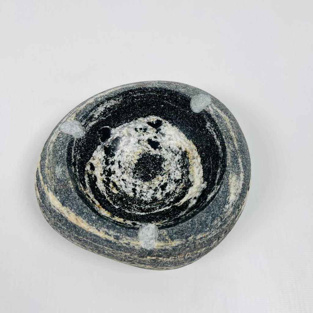 River Stone Zebra Swirls Ash Tray