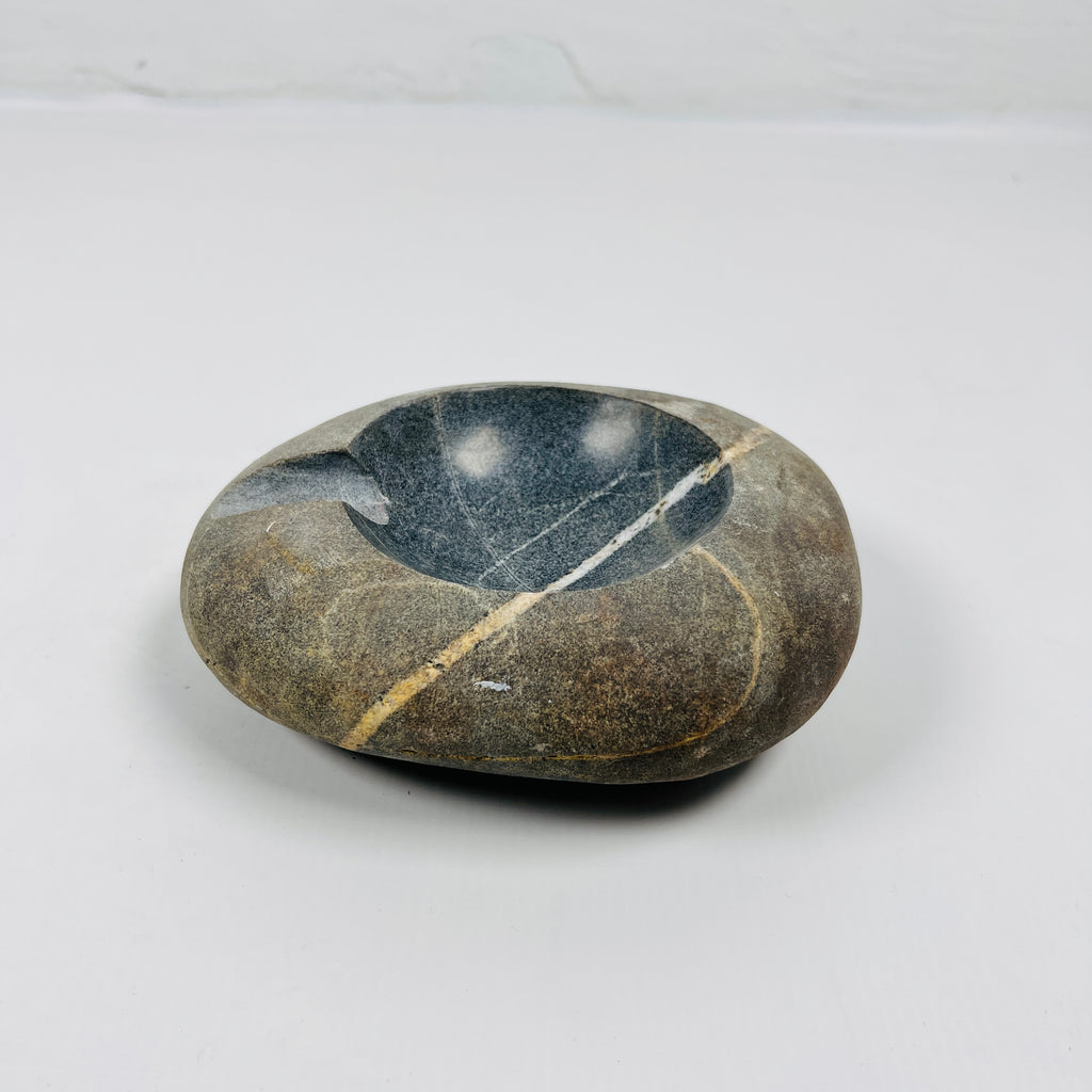 River Stone Deep Green Struck Ash Tray