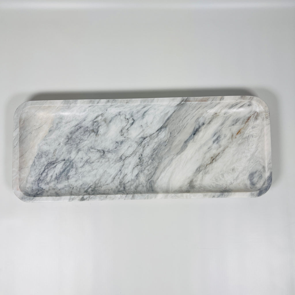 Zenith Gray Marble Tray