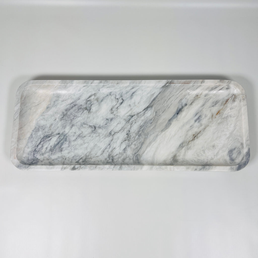 Zenith Gray Marble Tray