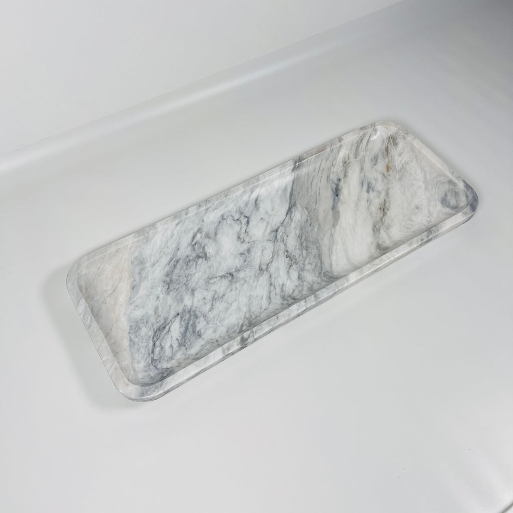 Zenith Gray Marble Tray