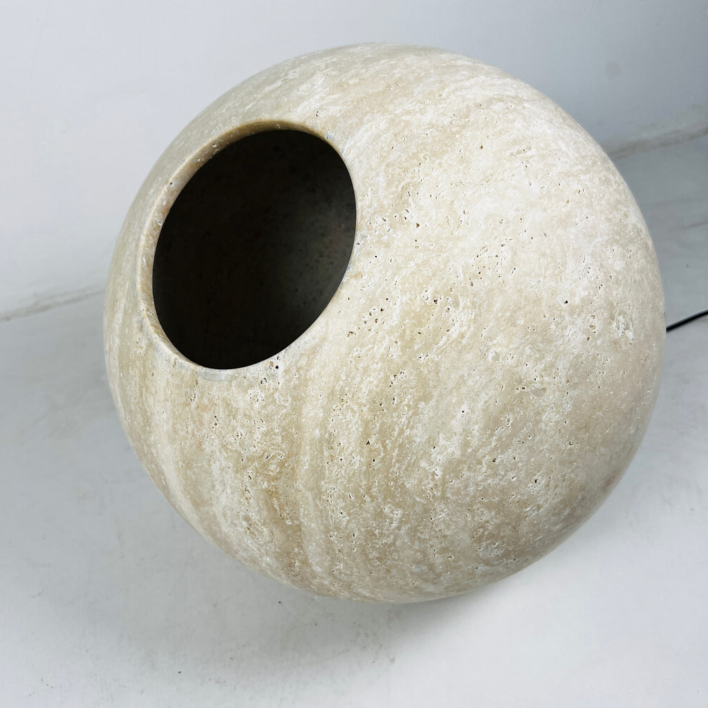 Travertine Luminous Orb