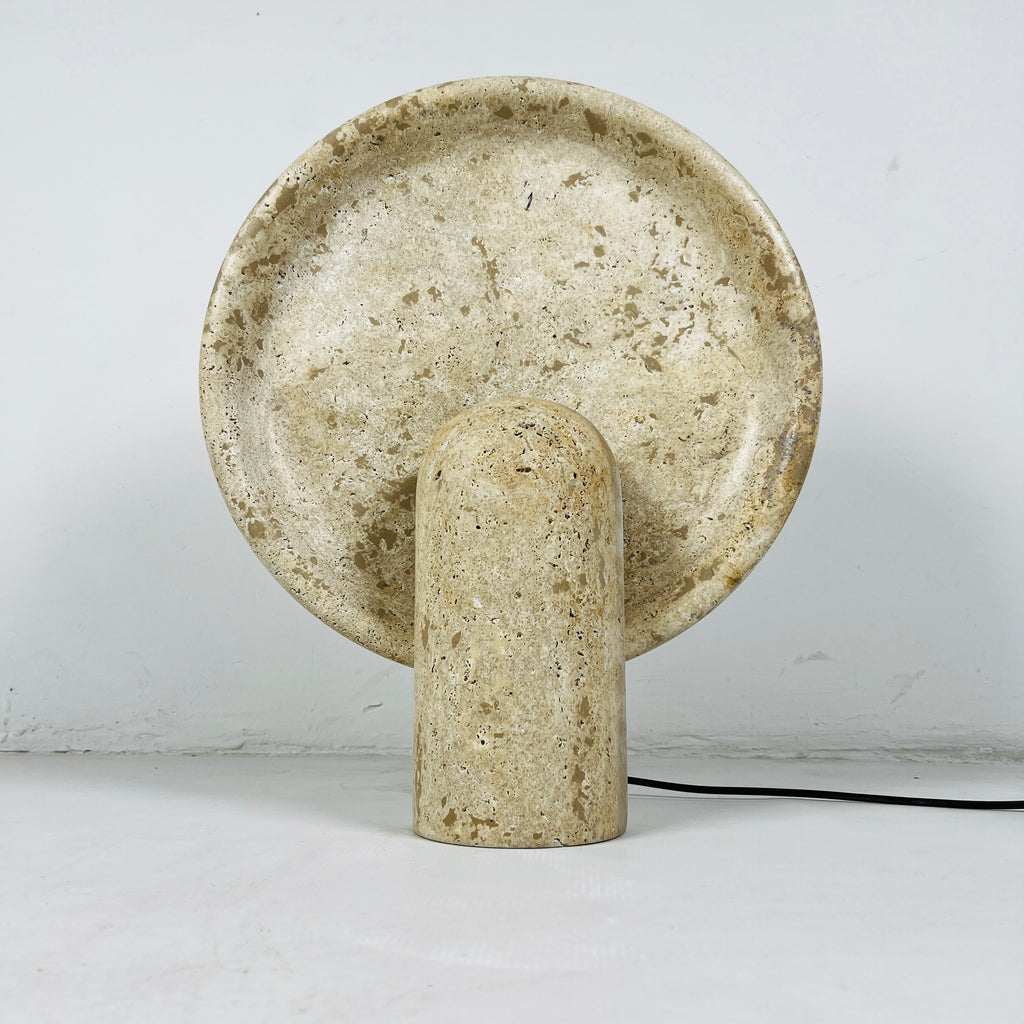 Travertine Disk Spotted Table Lamp