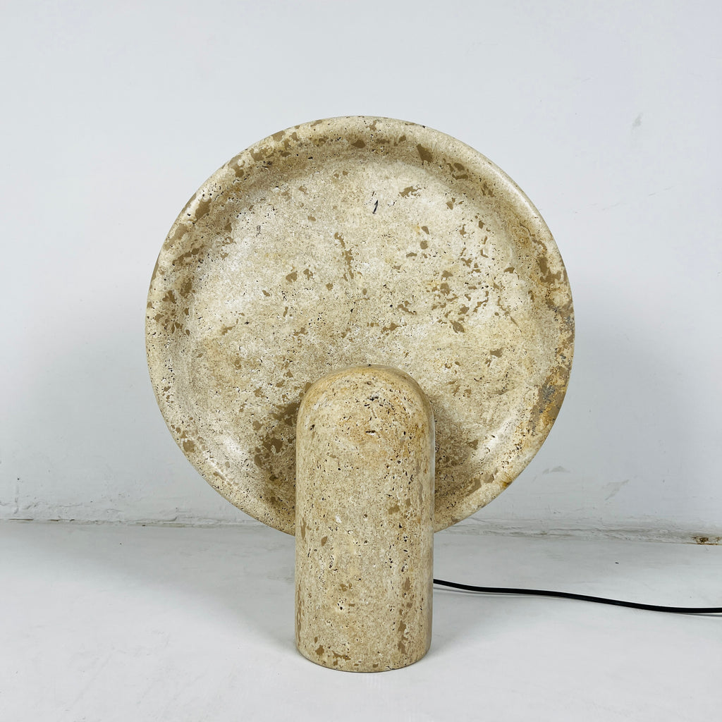 Travertine Disk Spotted Table Lamp