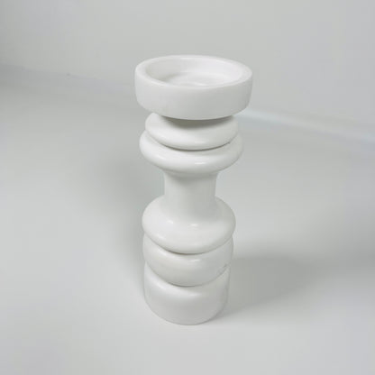 Shaker Candle Stand - White