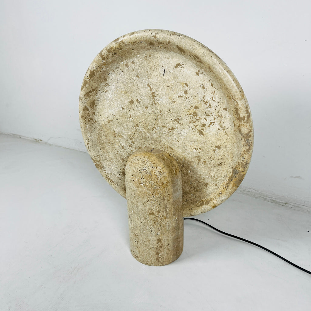 Travertine Disk Spotted Table Lamp