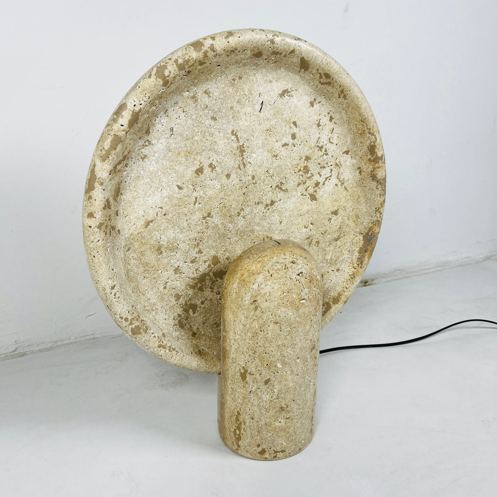 Travertine Disk Spotted Table Lamp