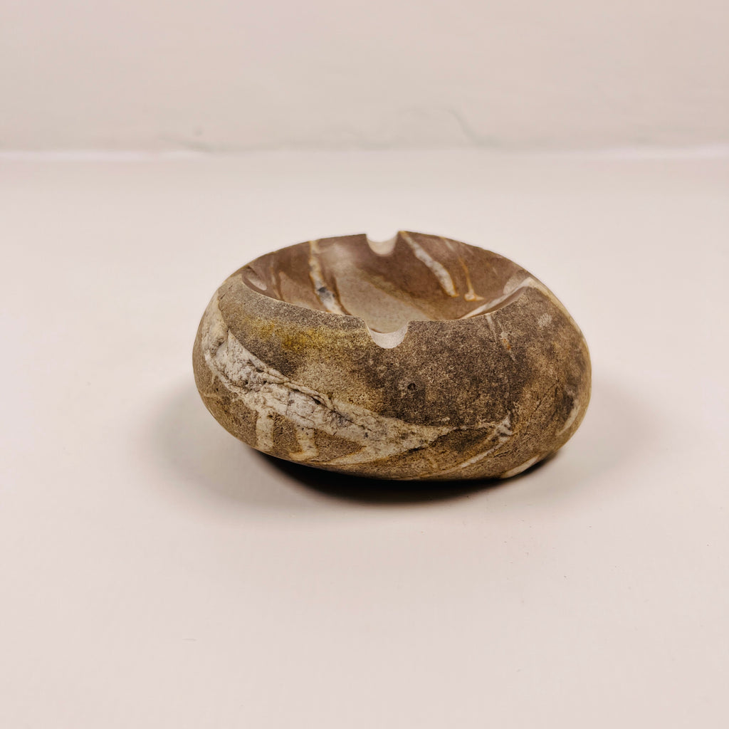 River Stone Amber Flashed Ash Tray