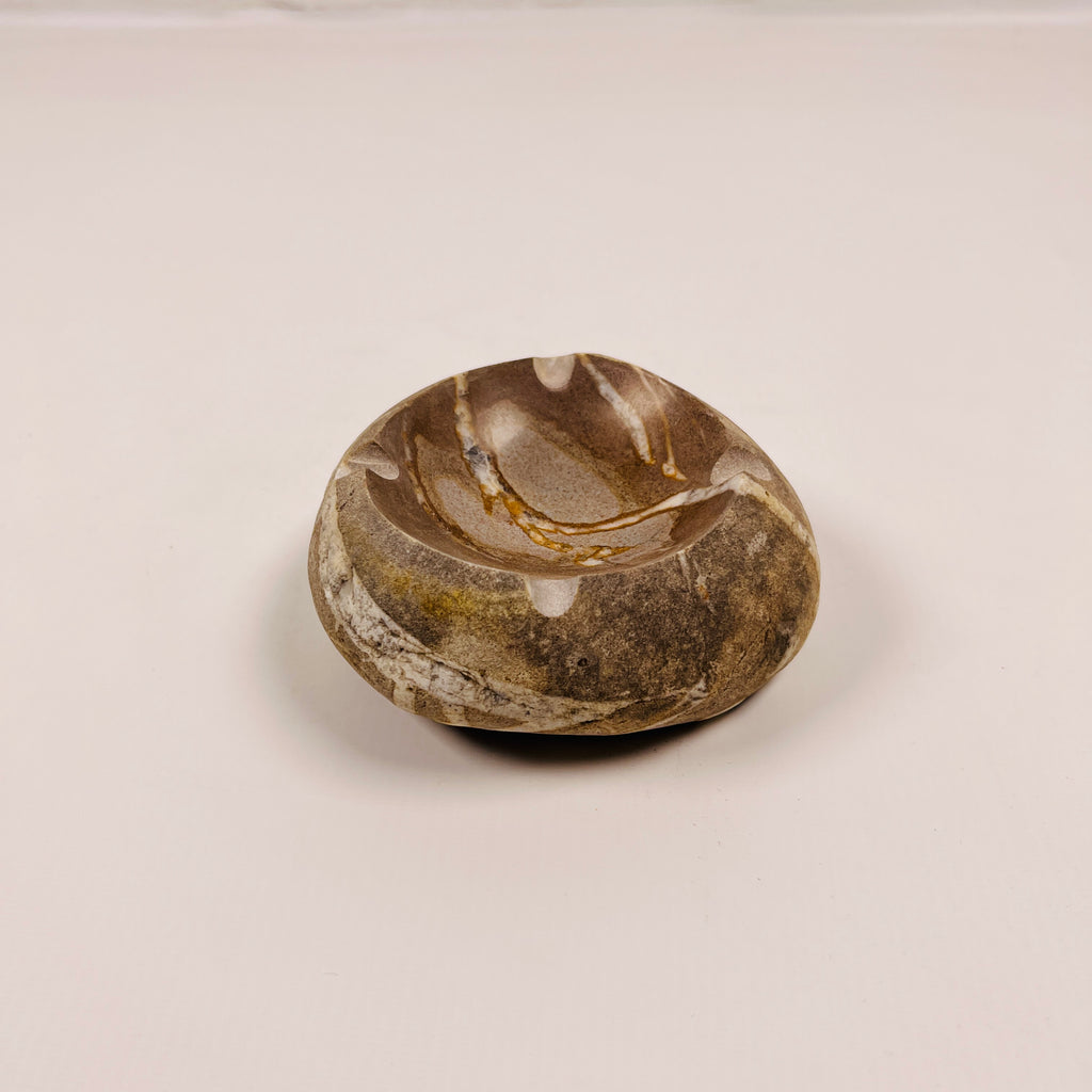 River Stone Amber Flashed Ash Tray