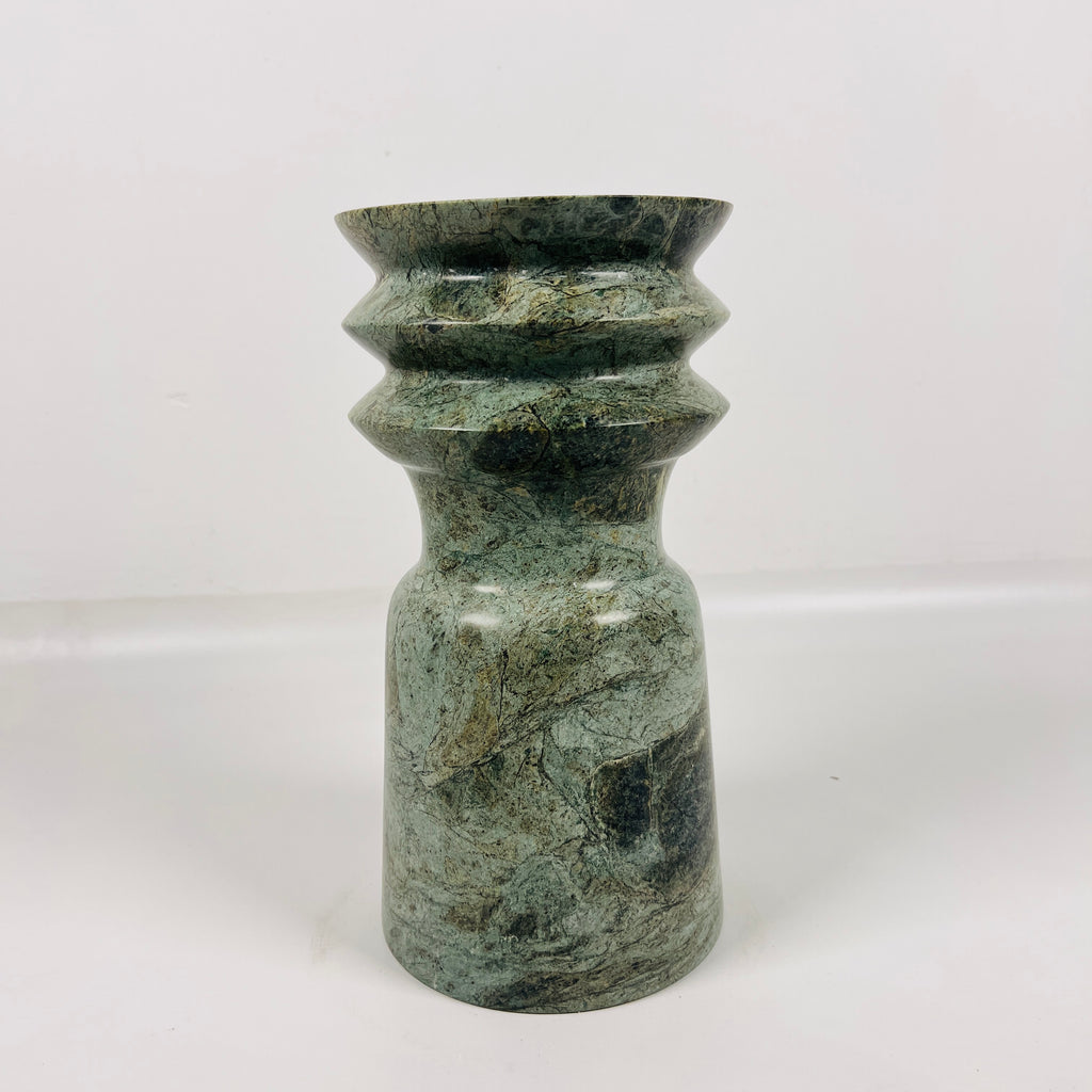 Swirl Head Green Lined Vase