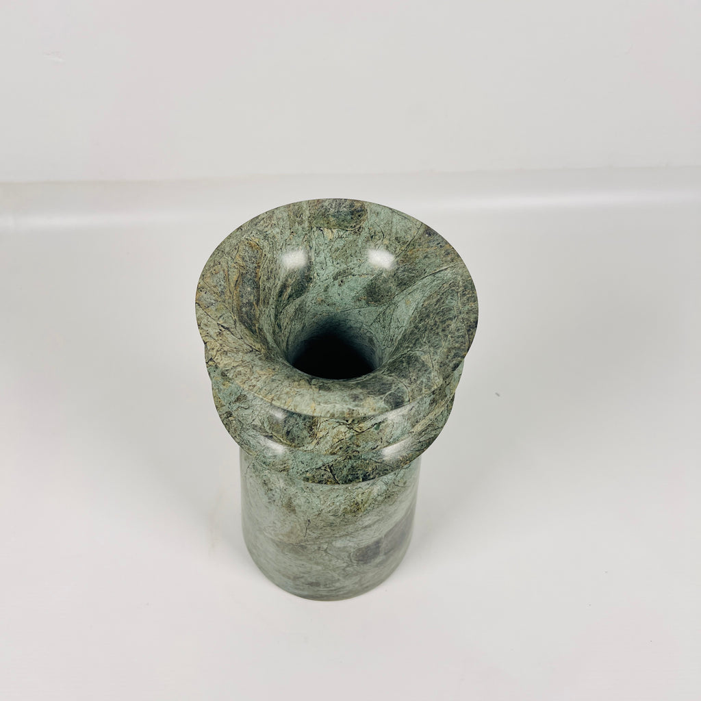 Swirl Head Green Lined Vase