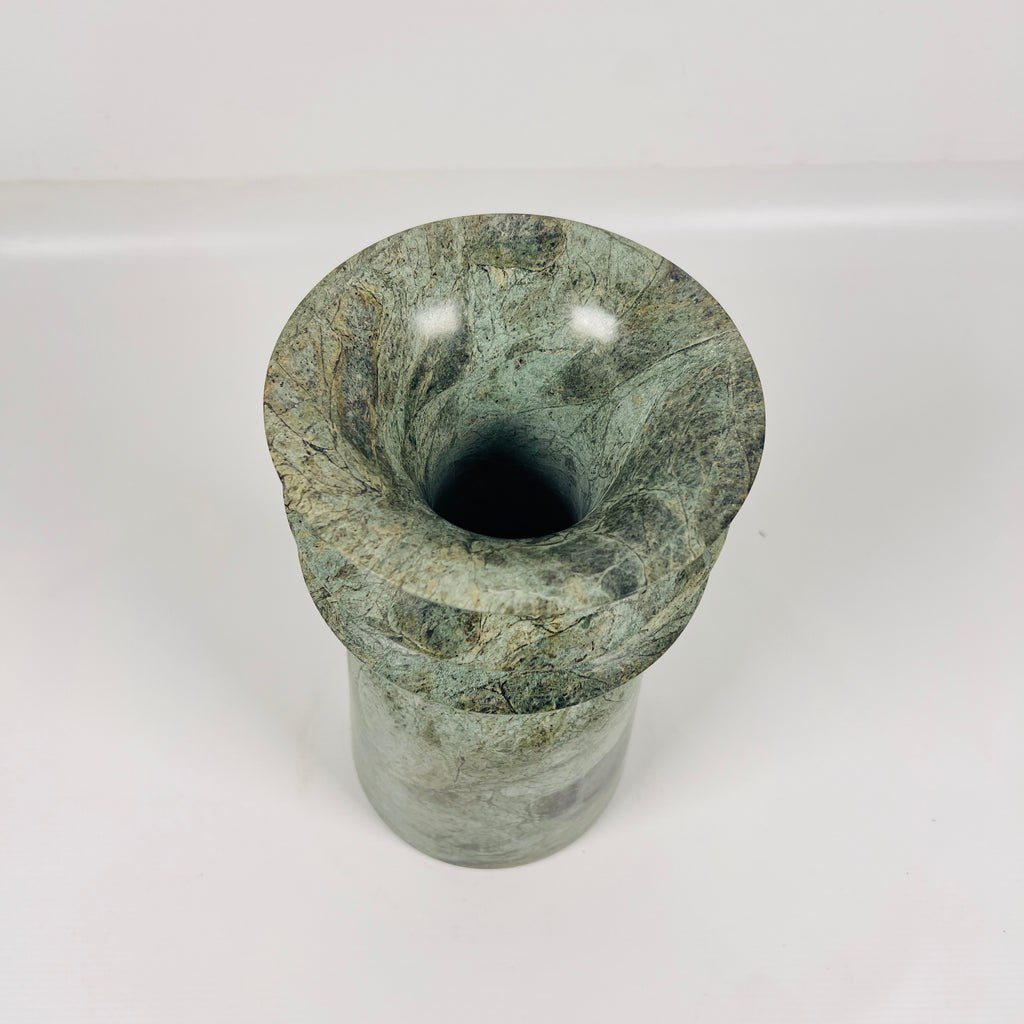 Swirl Head Green Lined Vase