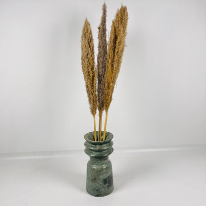 Ribbed Vase - Green