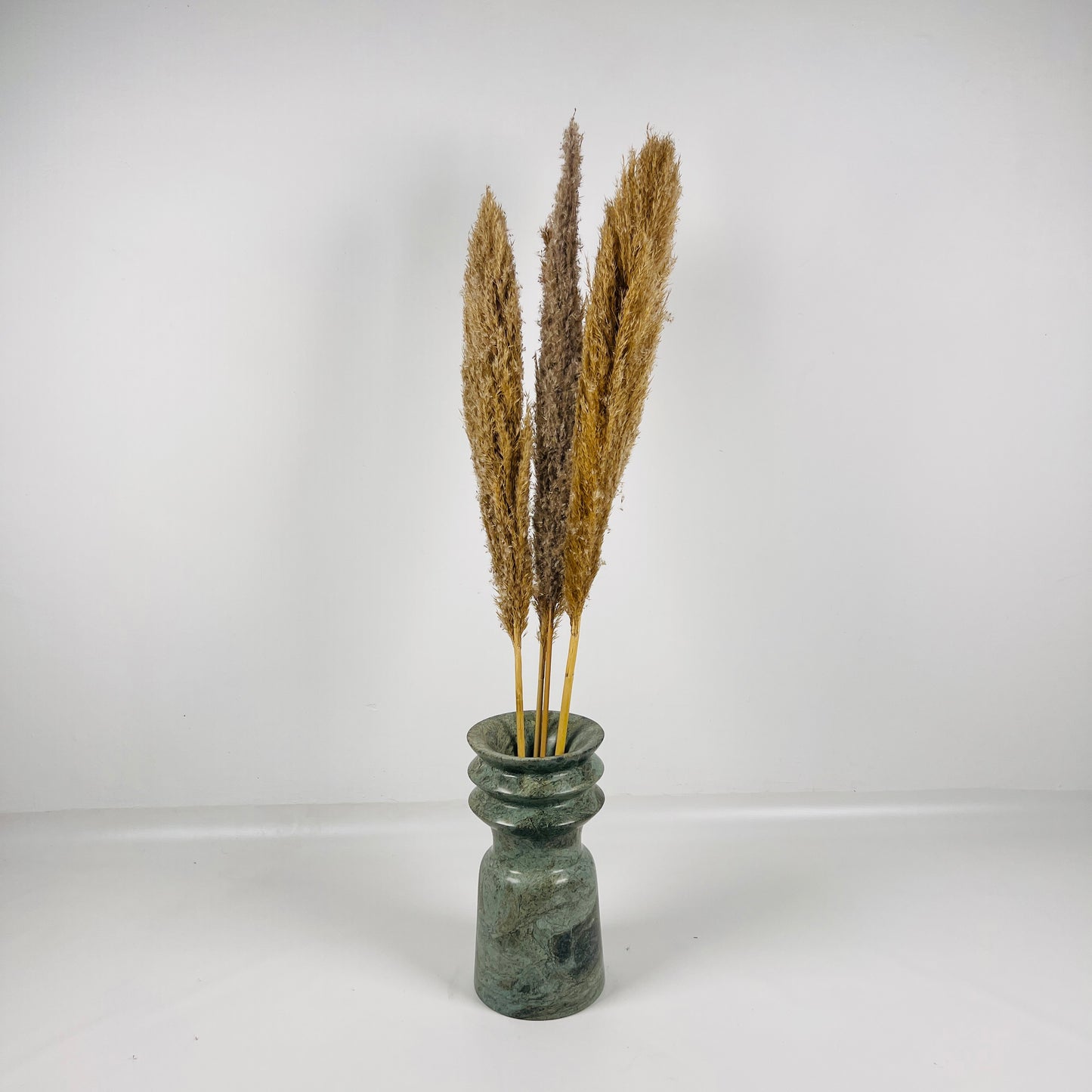 Ribbed Vase - Green