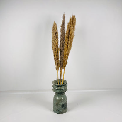 Ribbed Vase - Green