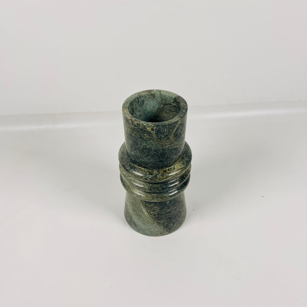 Ringed Neck Green Vase