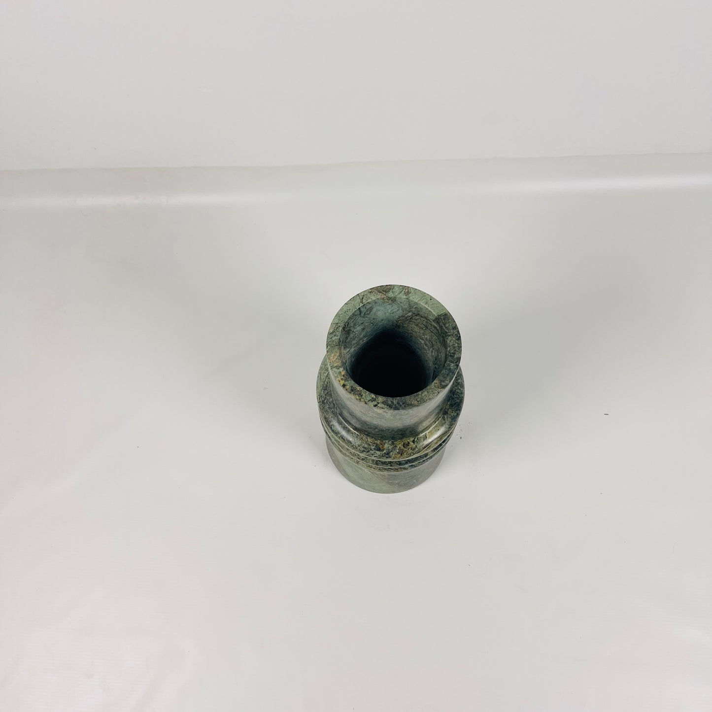 Ringed Marble Vase - Green