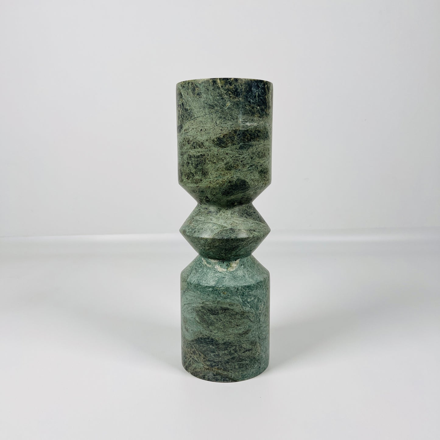 Bulged Disc Candle Stand - Green