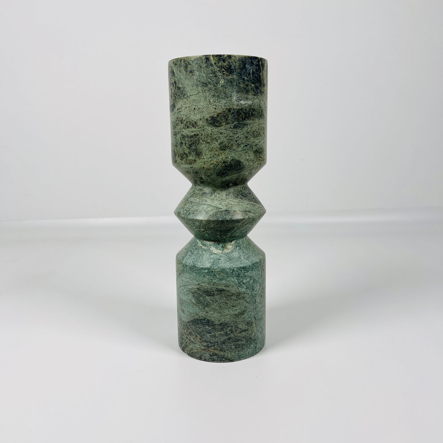 Bulged Disc Candle Stand - Green
