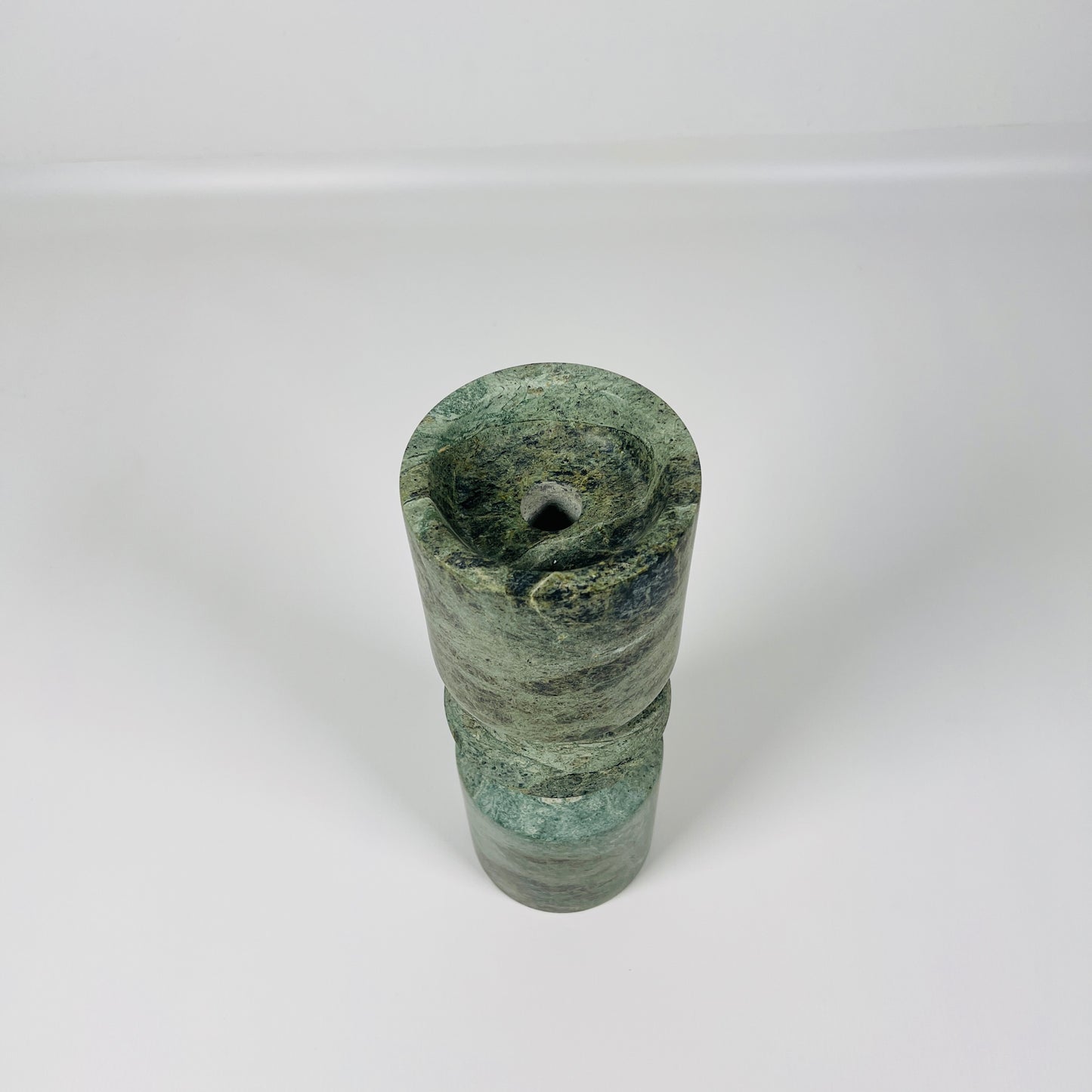 Bulged Disc Candle Stand - Green