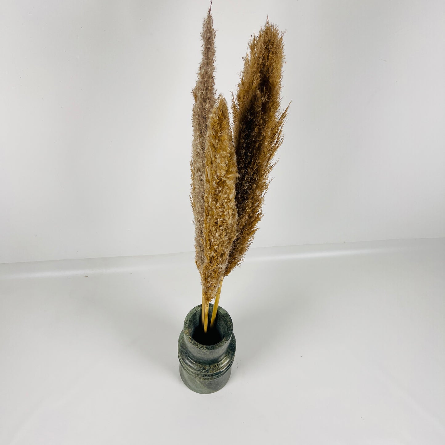 Ringed Marble Vase - Green