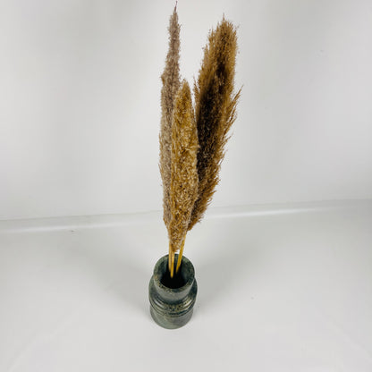 Ringed Marble Vase - Green