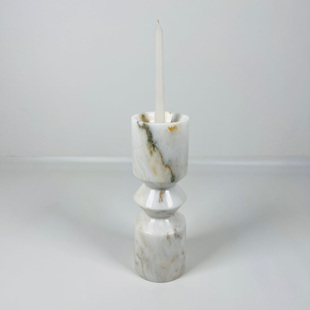 Cheetah White Crested Curve Candle Stand