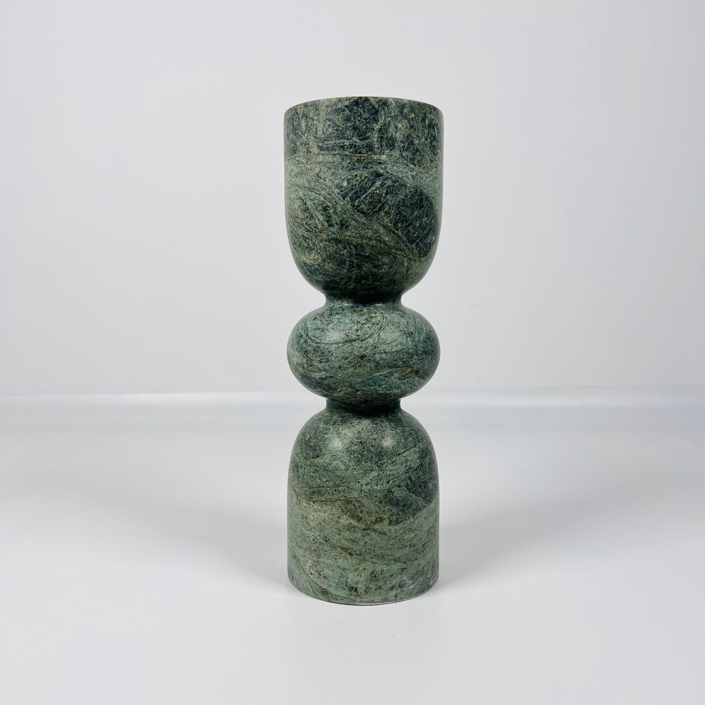 Orb-Linked Candle Stand - Green