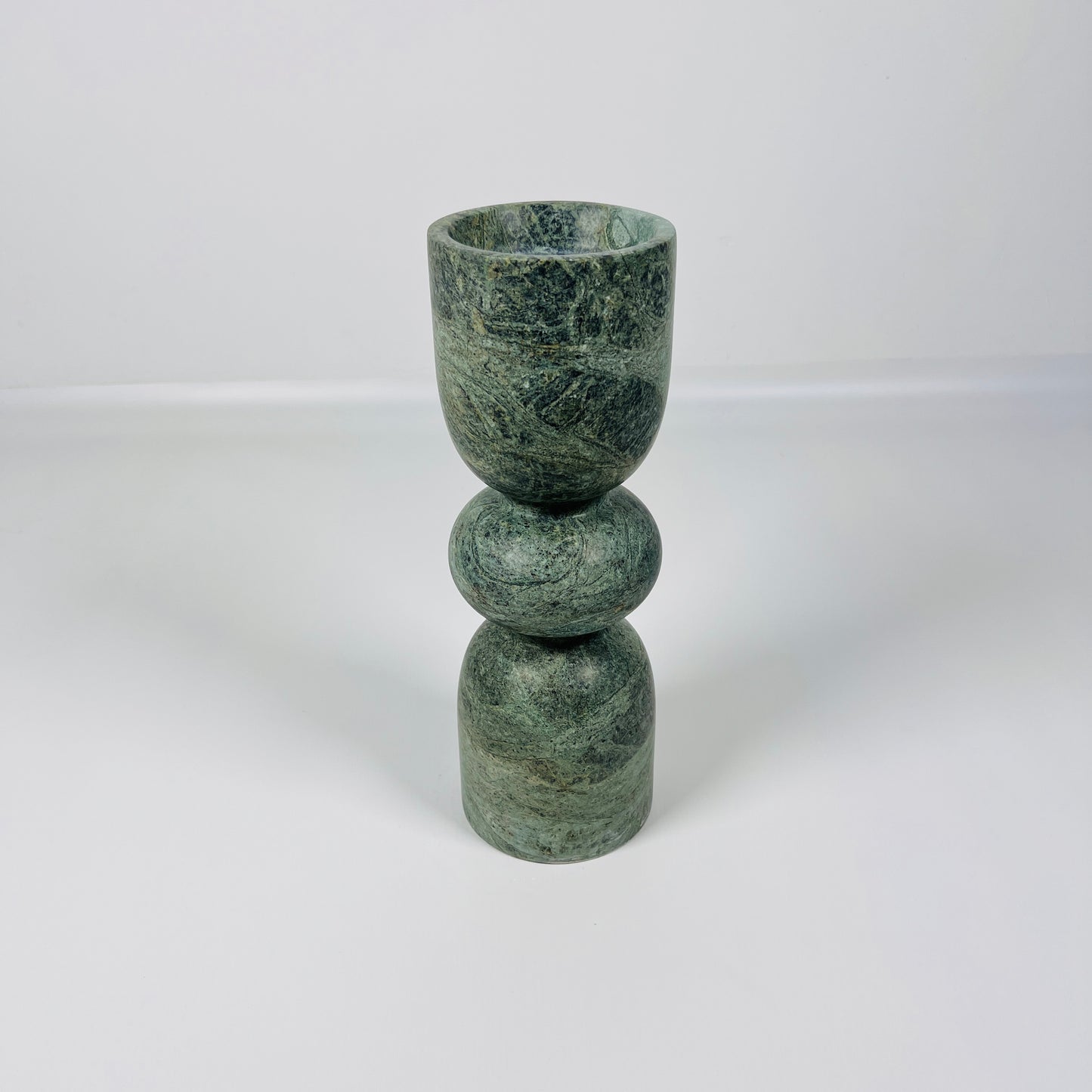 Orb-Linked Candle Stand - Green
