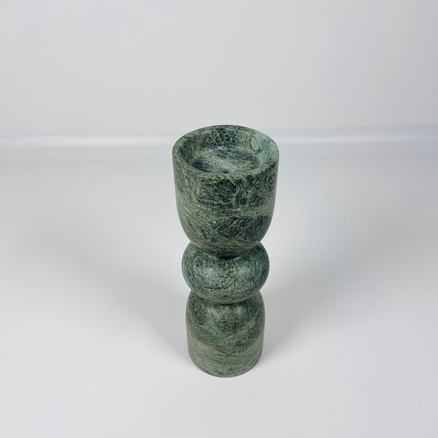 Orb-Linked Candle Stand - Green