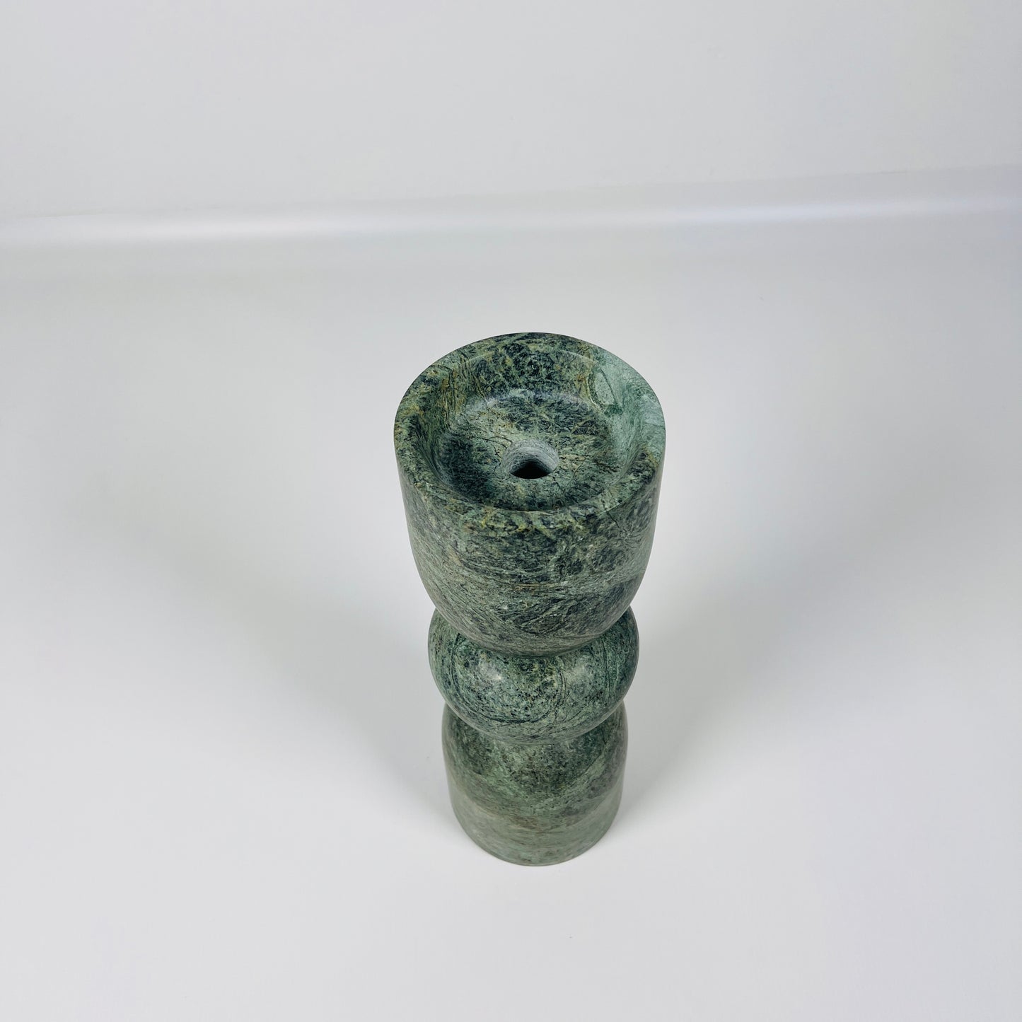 Orb-Linked Candle Stand - Green