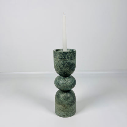 Orb-Linked Candle Stand - Green