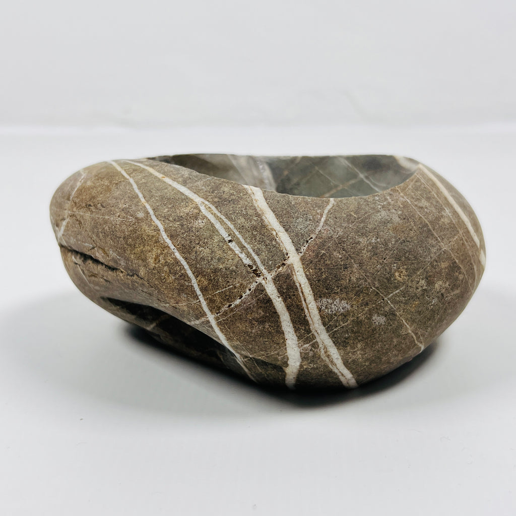 River Stone Brown Lined Ash Tray