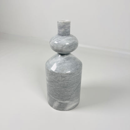 Bulbed Bottle-neck Candle Stand - Gray