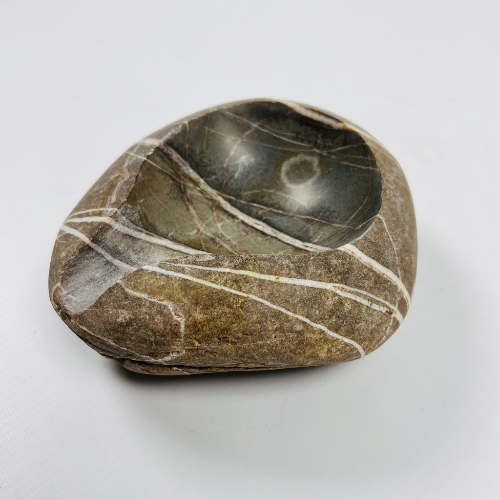 River Stone Brown Lined Ash Tray